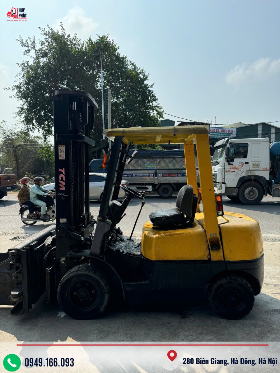 Xe nâng dầu TCM FD25 | 2.5 tấn | Nâng cao 4m | Đời 1999