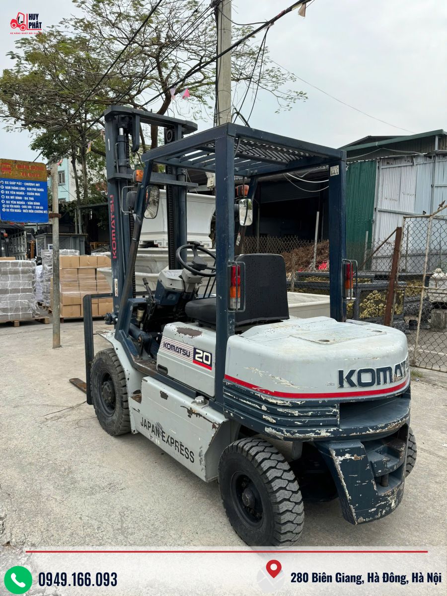 Xe nâng dầu Komatsu FD15-20| 1.5 tấn | Nâng cao 3m | Đời 2005 12